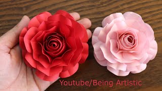 Easy Way To Make Realistic Paper Rose  Paper Flower  Paper Craft  DIY Flower [upl. by Junie]