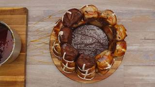 Hot Cross Buns Croquembouche [upl. by Austina]