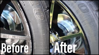 How to Repair Curb Rash on Wheels Black Rim [upl. by Yelnik]