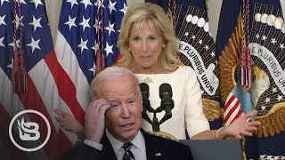 Jill Biden ROASTS Joe After Obamas Visit to WH Goes Awry [upl. by Anayra]