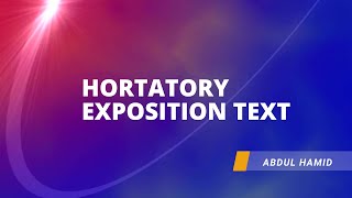 HORTATORY EXPOSITION TEXT [upl. by Bogart]