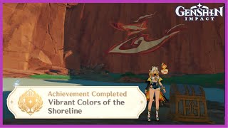 Vibrant Colors of the Shoreline  Hidden Achievement  v52 Guide  Genshin Impact [upl. by Seamus]