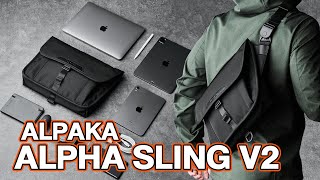 กระเป๋า Alpaka  Alpha Sling V2 สี Jet black [upl. by Etnud]