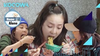 Mukbang quotHome Alonequot Sandara Parks Eating Show ENG SUB [upl. by Nigam]