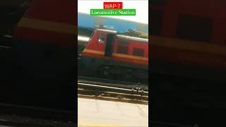 WAP7 LOCOMOTIVE Station ✅ ALP loco pilots 🚂yt shorts alplife trend ntpc rail [upl. by Ruel]