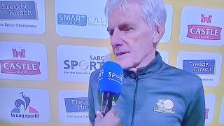 Hugo Broos Interview After 50 win  Against Congo VS SA [upl. by Nerag]