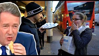 VEGAN SAUSAGE ROLLS VS THE PUBLIC  PIERS MORGAN DESTROYED [upl. by Gnehs]