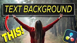 EASY Text BACKGROUND in DaVinci Resolve 19  Quick Tip Tuesday [upl. by Mok]