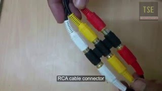 red yellow white cable Connector AV Cable joiner RCA cable extender [upl. by Akinihs524]