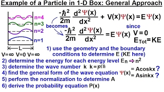 Physics  Ch 66 Ch 4 Quantum Mechanics Schrodinger Eqn 18 of 92 Particle in 1D Box Gen Appr [upl. by Sira]