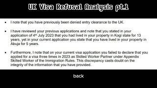 Why UK Visa Application was Refused ANALYSIS [upl. by Cotter641]