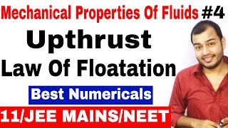 Fluids Mechanics 04  Upthrust and Law Of Floatation for IIT JEE MAINS  JEE ADVANCE  NEET [upl. by Dao]