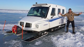 Ice Fishing in a 70000 SnoBear SLAMMING WALLEYES [upl. by Rosanne]