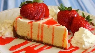 How to Make Easy Creamy Homemade New York Style Cheesecake  No Fuss Recipe  Click for Ingredients [upl. by Nyvar]