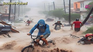 Record flooding of the century in Poland residents of several cities were forced to evacuate [upl. by Elsey]