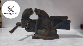 Restoration Old and broken bench vise [upl. by Aeslehs]