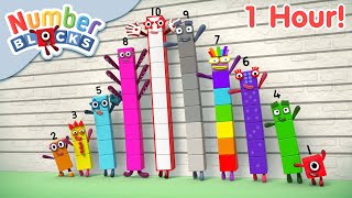 Numberblocks Fun  Full Episodes  1 Hour Compilation  123  Numbers Cartoon For Kids​ [upl. by Isahella574]