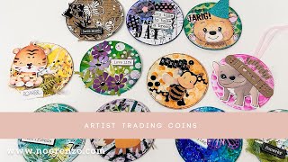 Artist Trading Coins maken met Dutch Doobadoo door Natalie [upl. by Chrissie]