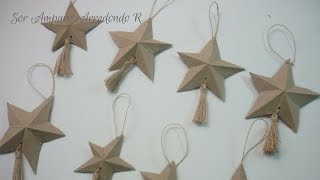 Como hacer ESTRELLA de papel para DECORAR el ÁRBOL de Navidad DIY ✂ [upl. by Hertzog]