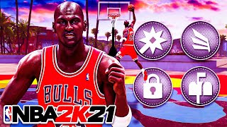 NEW PRIME MICHAEL JORDAN BUILD on NBA 2K21 EVERY TAKEOVER UNLOCKED [upl. by Gorrono]