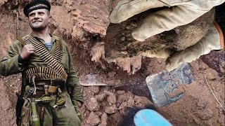 EXCAVATIONS OF SOVIET MARINES WITH WEAPONS AND AMMUNITION  WW2 METAL DETECTING [upl. by Adivad422]