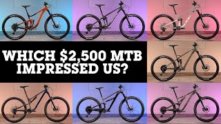 2500 FullSuspension Mountain Bike Comparison Test [upl. by Sitruc]