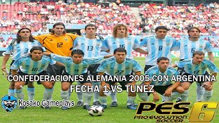 Copa Confederaciones Alemania 2005 Con Argentina  Fecha 1 VS Tunez [upl. by Acemat793]