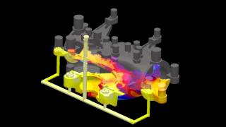 Magma Flow Simulation  Temperature [upl. by Aokek650]