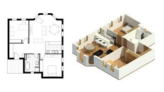 Beginner Revit Tutorial  2D to 3D Floor Plan part 2 [upl. by Atinuaj]