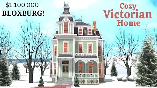 Bloxburg  Cozy New England Victorian Home  Tour and Speedbuild Part 1 [upl. by Harragan110]