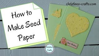 HOW TO MAKE PLANTABLE SEED PAPER  Easy DIY Project using Recycled Paper [upl. by Winifield]