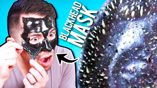 Mens First Time Using a Black Peel Off Mask [upl. by Gracie]