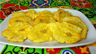 COMO HACER TOSTONES O PATACONES DE PLÁTANO VERDE  RECETA FÁCIL Y RÁPIDA [upl. by Gromme194]