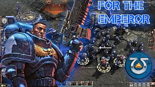 ULTRAMARINES amp SALAMANDERS vs ELDAR  Massive 3v3 Battle Gameplay  Warhammer 40k Dawn of War 3 [upl. by Ydnal]