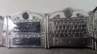 Steel furniture ki new design fancy bed designAhmedsteelworks [upl. by Aissila743]