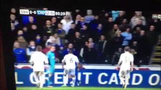 Eden Hazard kicks ballboy  Swansea vs Chelsea FA Cup Semi Finale [upl. by Diraj701]