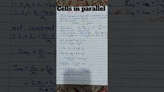 12thphysics ch 3 cells in parallel notescurrentelectricity [upl. by Lail]