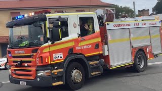 QFRS 644A Spare 1203QF Leaving Rail Museum Lights Sirens643A 1253 Arriving With Lights [upl. by Trow]