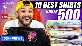 BEST CASUAL SHIRTS UNDER 500 FOR MEN on Myntra 🔥 College Shirt Haul Review 2023  ONE CHANCE [upl. by Harpole]