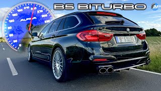 ALPINA B5 TOURING 608hp  100200 kmh accelerations🏁 by Automann in 4K [upl. by Brookhouse]