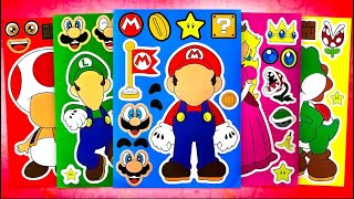 ToyASMR Decorate with Sticker Book Super Mario Bros ✨ paperdiy asmr supermariobros [upl. by Ahsilrae]