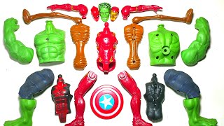 AVENGERS TOYS ASSEMBLE SUPERHERO IRONMAN DEADPOOL SIRENHEAD HULK SMASH [upl. by Aimak]