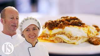 Le lasagne nel più antico ristorante Michelin dItalia  Arnaldo Clinica Gastronomica [upl. by Fonsie638]