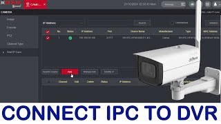 how to add ip camera to cp plus dvr  ipc add to dvr [upl. by Mutz]