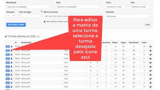 Diário Eletrônico Criação de Matriz e Edição de Turma [upl. by Eizzil]