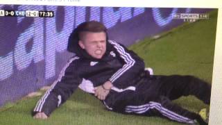 Swansea vs Chelsea ball boy reaction after Hazard kick him [upl. by Nedarb]