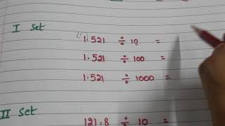 Decimals Division by 10 100 or 1000 for grade 5 [upl. by Eissert165]