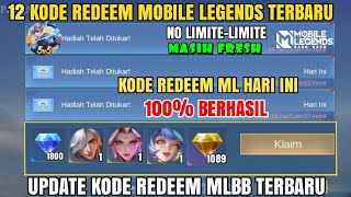 UPDATE HARI INI 12 KODE REDEEM ML TERBARU KODE REDEEM MOBILE LEGEND CODE REDEEM ML HARI INI MLBB [upl. by Osmo]