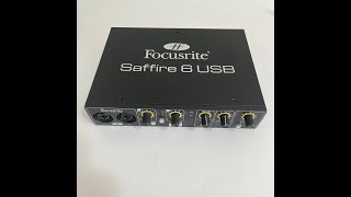 Saffire 6 USB  Não era reconhecida pelo PC [upl. by Bonnie]