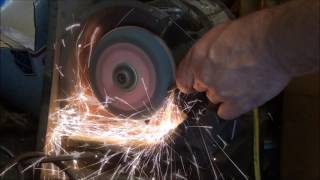 HOW TO SHARPEN a Lawnmower BLADE on ANY LAWNMOWER  Bench Grinder Grinding Wheel and HAND File [upl. by Tihor366]